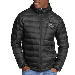 NWT Eddie Bauer Men's Lightweight 550 Down Puffer Jacket Black M, L, XL